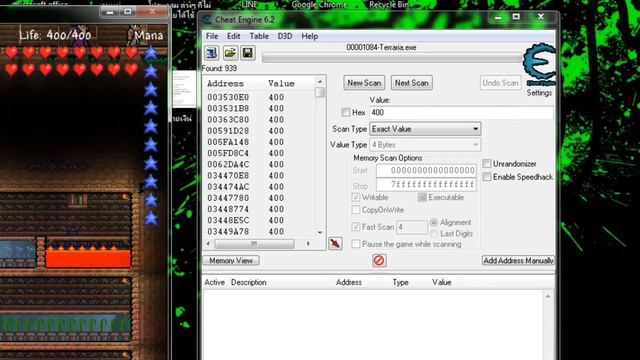 วิธีทำให้ เป็นอมตะในเกม Terraria ด้วย cheat engine смотреть онлайн