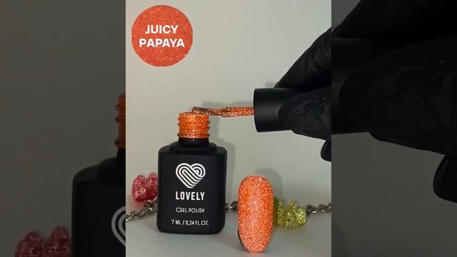 Неоновые гель-лаки со светоотражающими частицами - коллекция JUICY от LOVELY NAILS смотреть онлайн