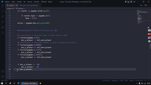 Criar Jogo com Python e Pygame Adicionando Colisão a Nave Parte 3 смотреть онлайн