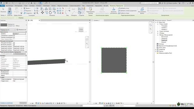 6.2 Задание уклонов в перекрытии Revit смотреть онлайн