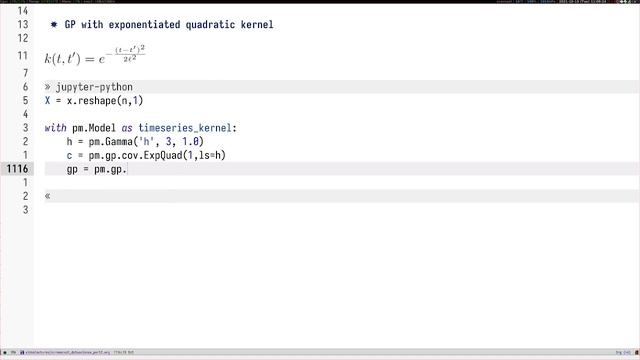 introduction to Gaussian Processes with pymc3, python and emacs смотреть онлайн