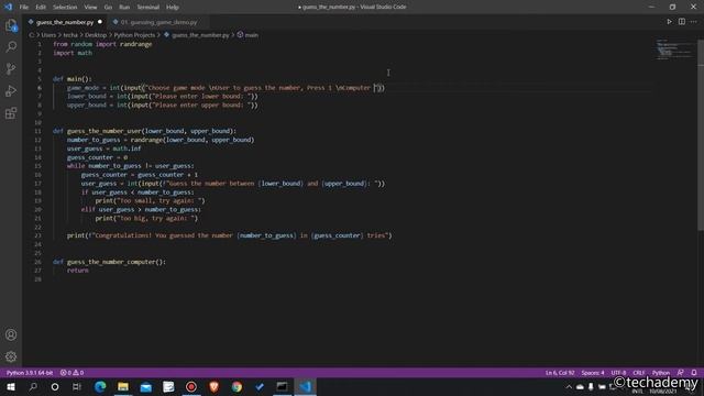პითონის პროექტი #1 - რიცხვის გამოცნობა / Guess the Number - Python Project #1 смотреть онлайн