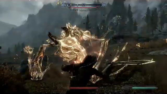 Skyrim: Beating Dragon when spawn frm ground (Luc) смотреть онлайн