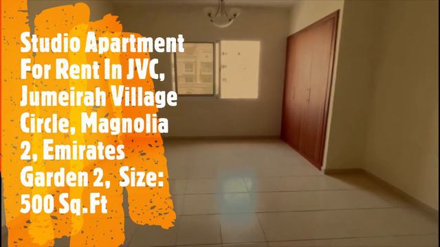 Studio Apartment For Rent In JVC, Jumeirah Village Circle, Magnolia 2, Emirates Garden 2, (500) Sq. смотреть онлайн