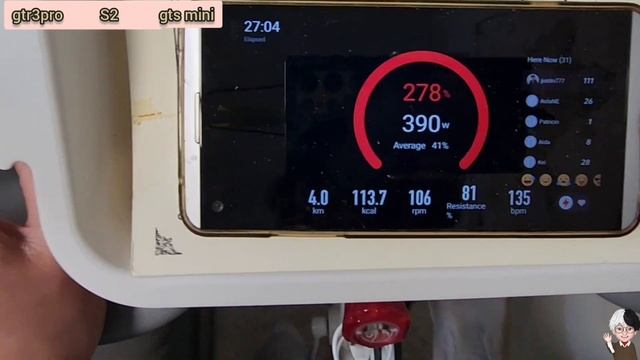 [4편] 샤오미 워치 S2 ■50대 아저씨 심박수 정확도 실내자전거 (●gtr3pro비교) смотреть онлайн