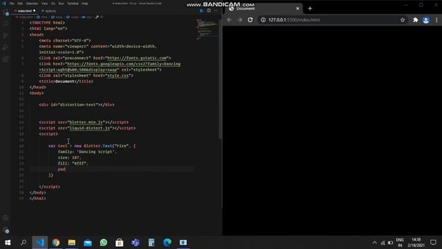 Liquid Text Using Html , css and javascript ( Blotter js ) смотреть онлайн