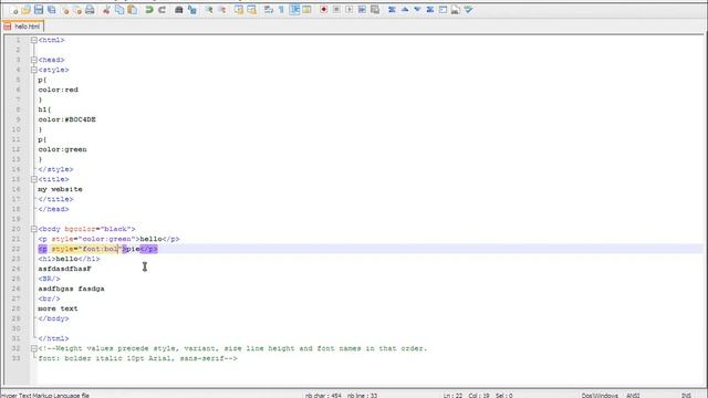 html tut 6 - title tag and font fomatting смотреть онлайн
