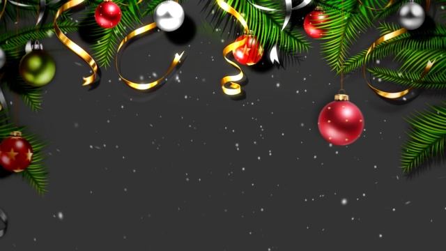 Новогодний Футаж, Хромакей - Елка, Шары, Перемещение смотреть онлайн