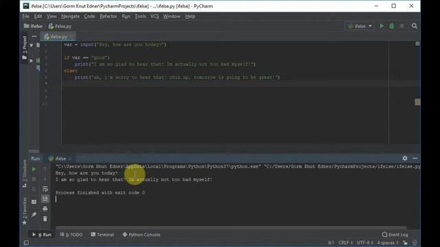 if, elif and else in Python 3 - Python For Absolute Beginners (pt.8) смотреть онлайн