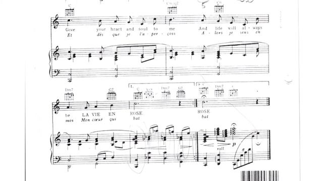 La vie en rose (La Vee On Rose) - piano accompaniment смотреть онлайн