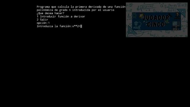 PASATIEMPOS INFORMATICOS-UN DERIVADOR DE POLINOMIOS DE GRADO N EN PYTHON ? смотреть онлайн