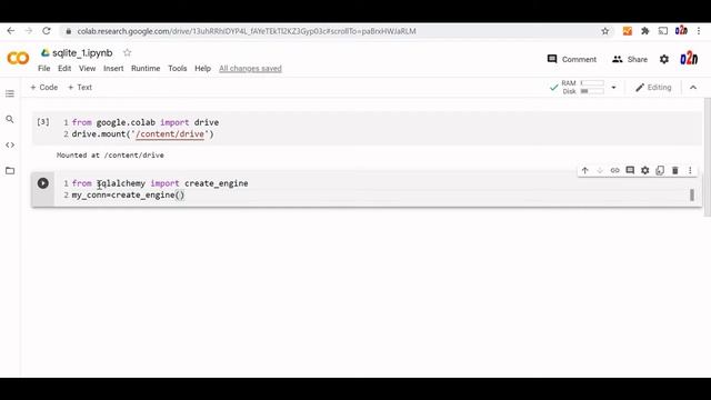Python SQLite database connection and managing by using colab platform and mounting drive смотреть онлайн