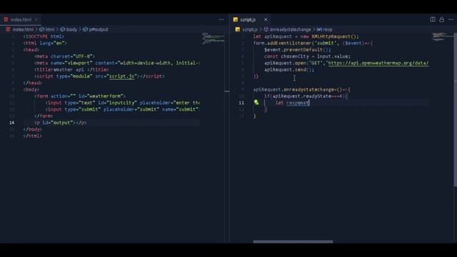 Simple HTML, JS project to know the weather of any location смотреть онлайн