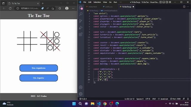 Tic Tac Toe - HTML, CSS e JavaScript смотреть онлайн