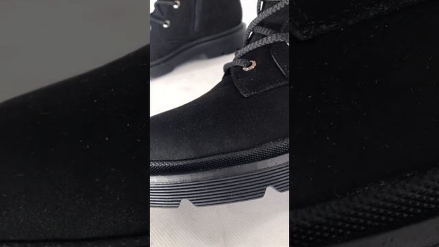 Зимние женские ботинки из нубука и натуральной кожи смотреть онлайн