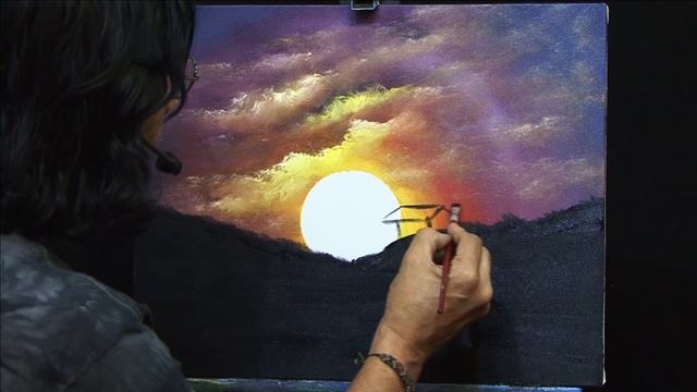 Paisaje Al Acrílico | ATARDECER DE FANTASÍA