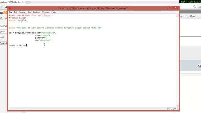 Advanced Python Login Script MySQL смотреть онлайн