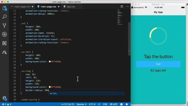 Animated Loading Spinner with CSS NativeScript Tutorial - v2 смотреть онлайн