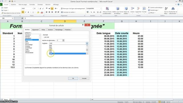 Tutoriel Excel Format nombre date et heure смотреть онлайн