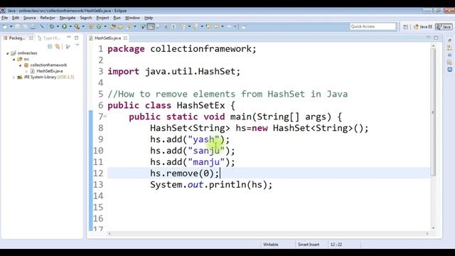 Remove Element from HashSet in Java | HashSet remove() Method in Java смотреть онлайн