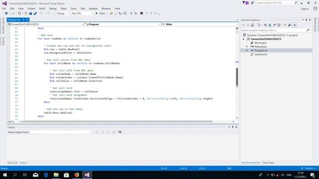 PDF SDK - VB.NET - Convert - XML to PDF смотреть онлайн