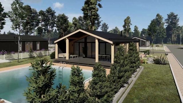 БАРНХАУС LESBARN-120. Серия гостевых и жилых барнхаусов от LESPOSELOK.RU смотреть онлайн