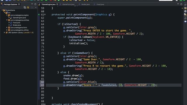 Part 5 - Snake Game Tutorial - Generate Food, Body Collissions and More. смотреть онлайн