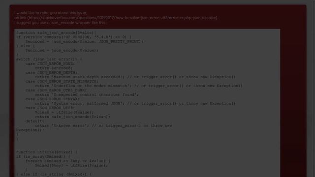 php JSON_encode not working смотреть онлайн