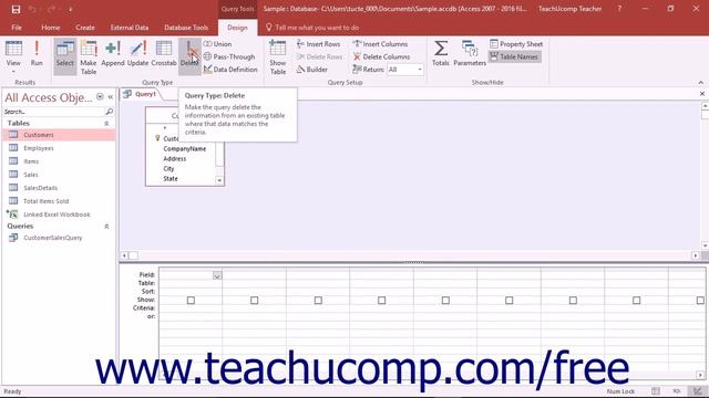 Access 2016 Tutorial Delete Queries Microsoft Training смотреть онлайн