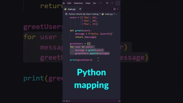Python MAPPING?? for loop VS mapping #python #coding #programming смотреть онлайн