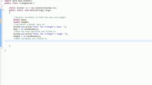 Learning Java: Part 3: Sample Application: Finding the area of a Triangle смотреть онлайн