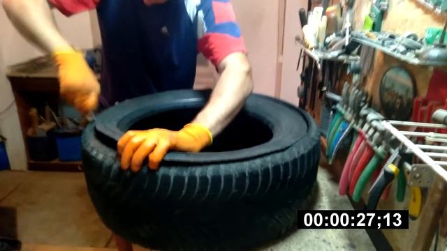 Как разрезать покрышку за 1 мин канцелярским ножом! смотреть онлайн