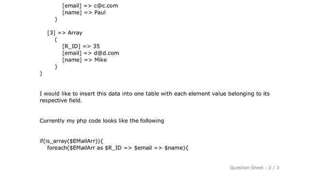 MySQL : How to insert array of data into mysql using php смотреть онлайн
