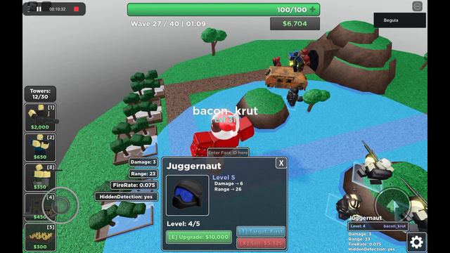 -100 РОБУКСОВ И ЭТО ЧТО ТАКОЕ ИЛИ Я ПОПАЛ В АД!?|base tower defense|Roblox смотреть онлайн