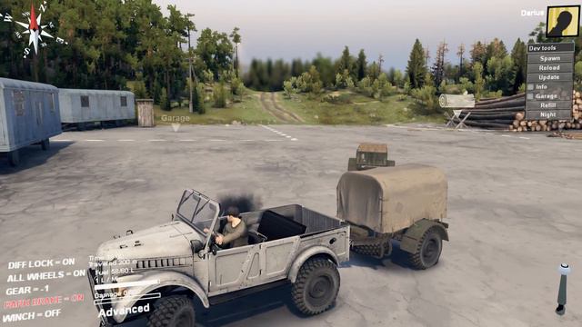 SpinTires "Прицепы для Gaz 69" смотреть онлайн