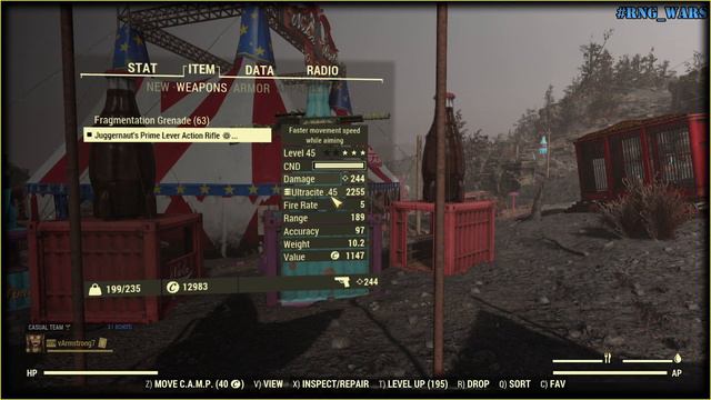 Fallout 76 - Juggernaut Insta-Build with the first Item I got from Purveyor. RNG WAR Series #10 смотреть онлайн