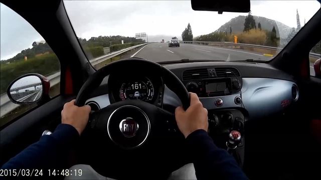 Fiat 500S 1.2 69Hp acceleration, top speed... смотреть онлайн