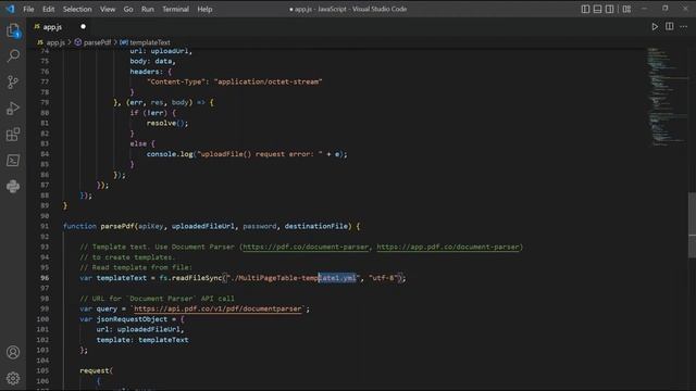 Extract Table with Text from PDF (Node.js) in JavaScript via PDFco API смотреть онлайн