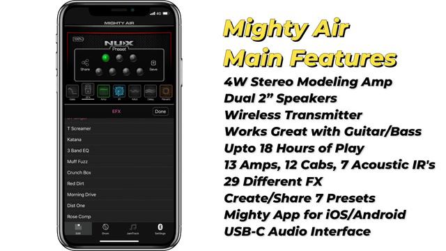 Mighty Air Wireless Stereo Modelling Amplifier | Get to Know NUX смотреть онлайн