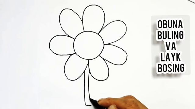Rasm chizish|Moychechak rasmini chizish/Как нарисовать цветок ромашка /How to draw a flower Daisy смотреть онлайн