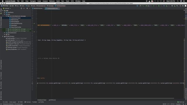 Select all data from SQLite database - News App part 10 смотреть онлайн