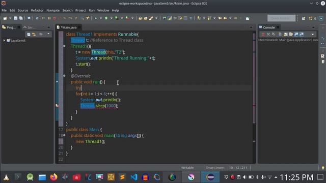 Programming multiple threads in Eclipse Java using Runnable Interface смотреть онлайн