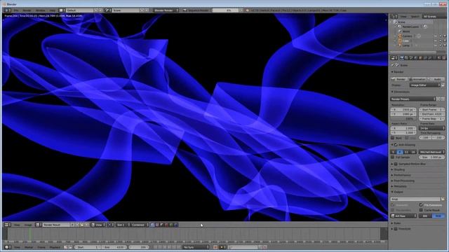 Creating Animated Light Ribbons Part 10 - Render to Video (Blender Beginner Project) смотреть онлайн