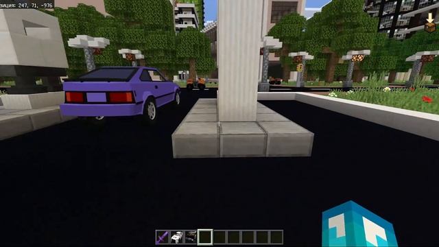 Minecraft - играю в транспортный мод смотреть онлайн
