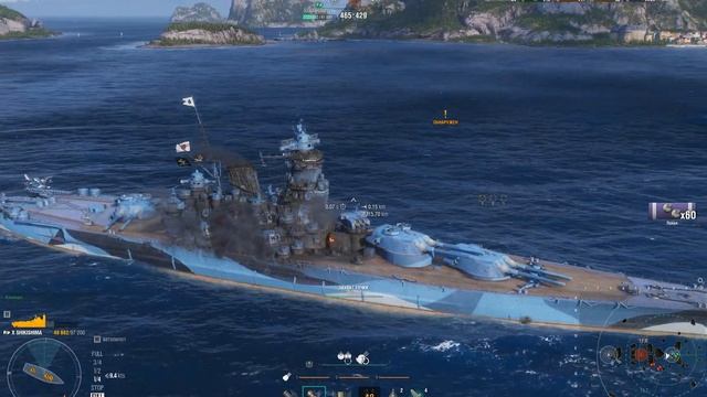 SHIKISHIMA? - Тест ПМК - стреляют только ПМК орудия - Асимметричный бой смотреть онлайн