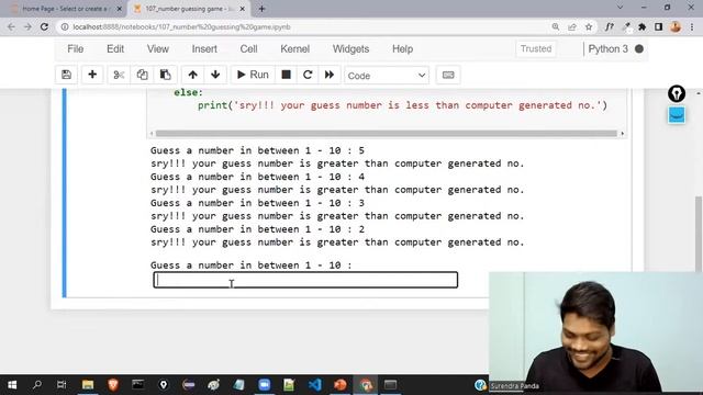 ?♂️ Number Guessing Game in Python | Using random module | Python By Surendra смотреть онлайн