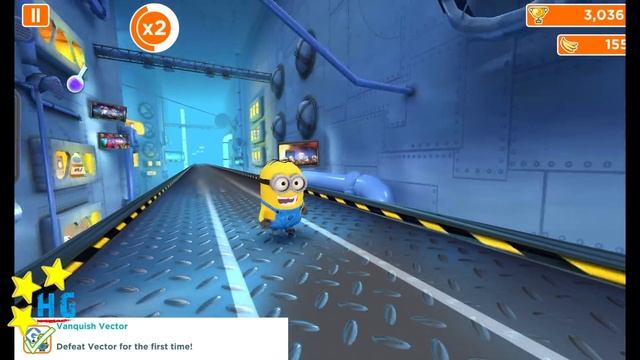 Despicable Me: Minion Rush - Level 10 3/3 (Throw 7 Drones at Vector) [1440p] смотреть онлайн