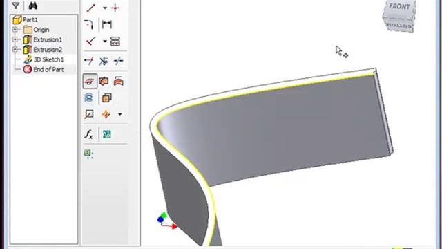 Creating an Extrusion Array Along a Splined Feature Using AutoCAD (Autodesk) Inventor 2009 смотреть онлайн