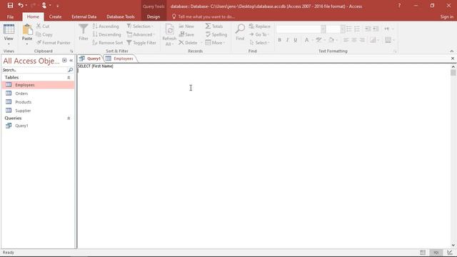 SQL in MS Access - Select Columns with SELECT FROM смотреть онлайн