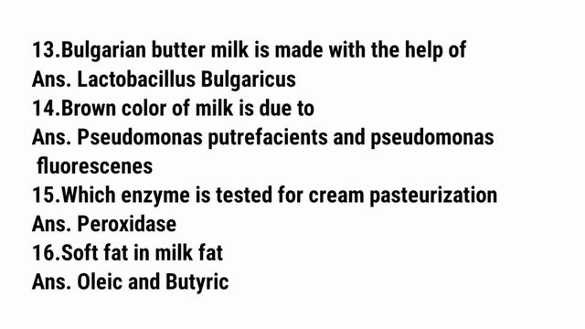 FSO QUESTION BANK:Dairy Technology Part1 смотреть онлайн